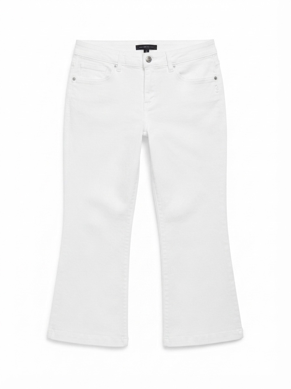 Silver Jeans White Flare Crop Jeans for Women